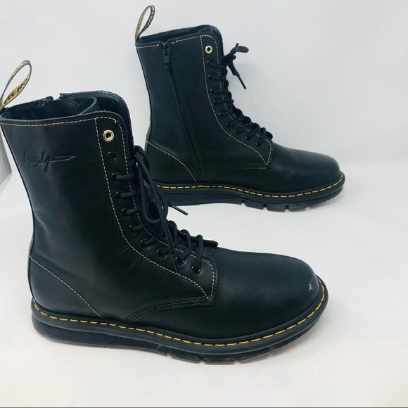 Yohi Yamamoto Dr Martens Black Combat Boots - Picture 3 of 8